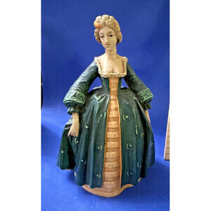 Anri Toriart 1950's Wood Carved Renaissance Style 5.5" Statue LADY (F)